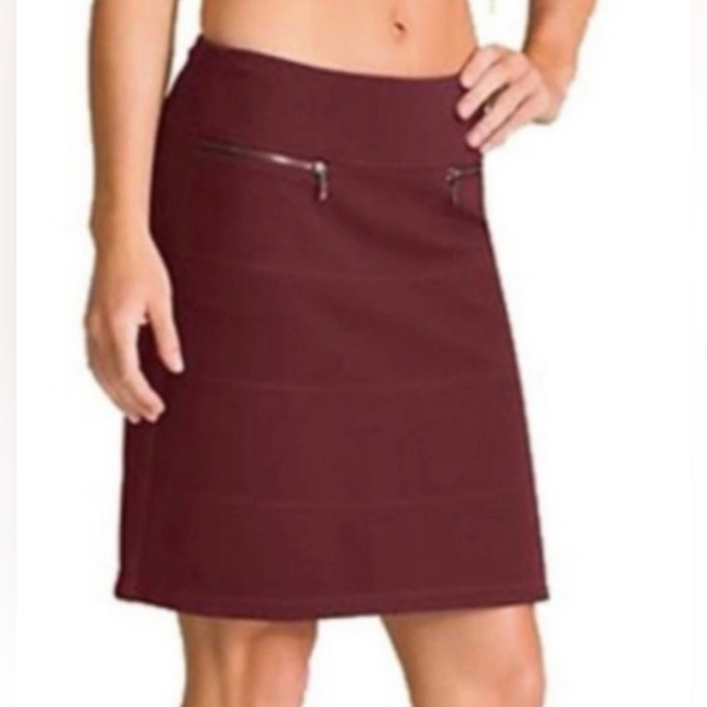 Athleta Red Knee-Length A-Line Skirt for Work